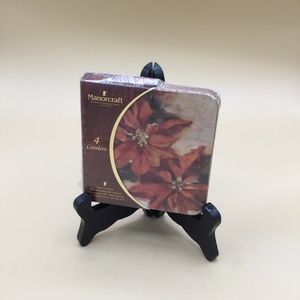 Christmas Poinsettias Coasters (4)
